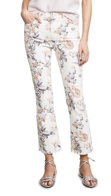 Jean évasé Crop Taille Haute PAIGE Colette - Taille 24 (0) Fleur Sauvage - Neuf Avec étiquette