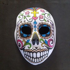 Day of The Dead Candy Skull Halloween Mask Soft Light Weight Ladies Adult Size