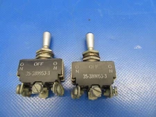 Beech Sierra B-24R Toggle Switch 35-380053-3 LOT OF 2 (0719-169)