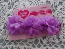 purple FLOWER Dog Sequin elastic Necklace new XSmall XS