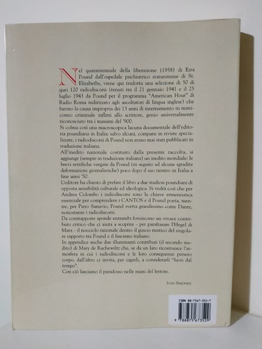 Ezra Pound DISCORSI ALLA RADIO durante Guerra su: Economia Storia Fascismo Arte - Picture 3 of 12