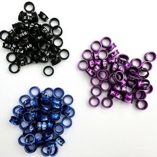 100PCS 8mm Conure Pigeons Rings Aluminium Closed-loop Bird Leg Bands