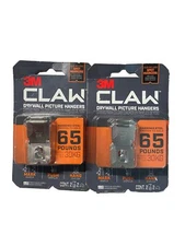 3M CLAW Drywall Picture Hangers, 65 Lb, 2 Packs