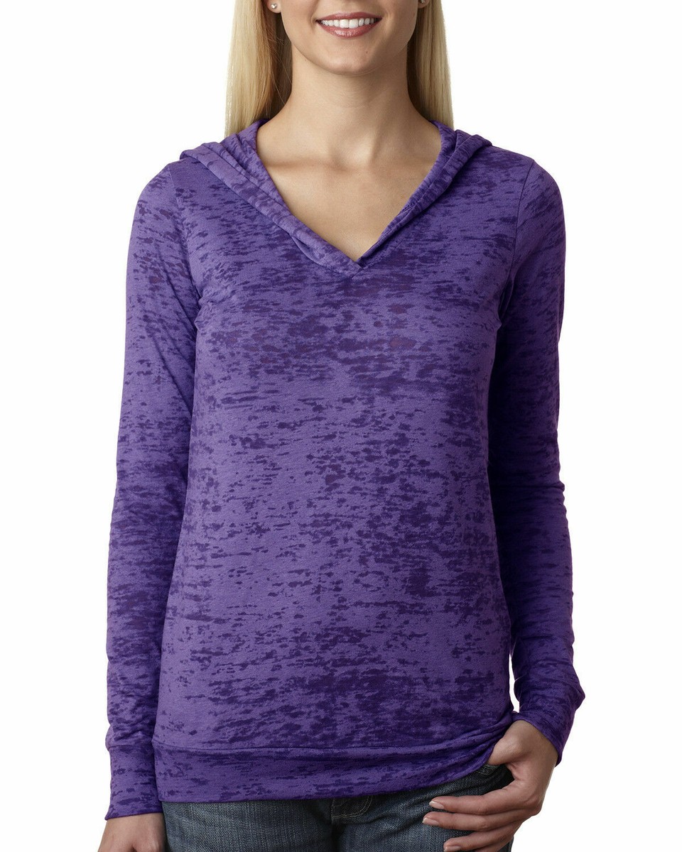 Women's Lightweight Burnout Hoodie Next Level Chic Soft
