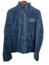 Pendleton Womens Jacket Full Zip Size L Blue Faux Fur RN 23328 Pit.23 L27in.