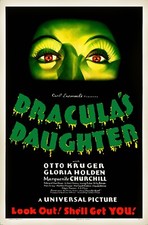 "DRACULA'S DAUGHTER" (1936) one sheet 27"x41"  RARE Horror movie poster!