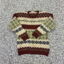 Vintage Blarney Sweater Size Medium/Large Pullover Wraparound Snowflake