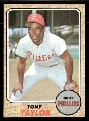 1968 Topps Baseball #327 Tony Taylor Phillies (some paper loss left elbow)