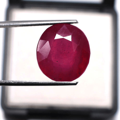 Certified 10.83 Cts Mozambique Natural Ruby High Grade Oval Faceted Cut Gemstone - Picture 6 of 12