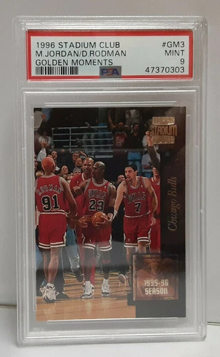 Michael Jordan 1996 Stadium Club Golden Moments Card # GM3 Graded PSA 9 MINT