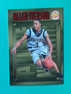 1996 Score Board Auto Basketball Pure Performance Gold Allen Iverson Rookie RC