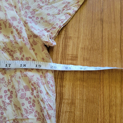 Old Navy Dress Womens Medium White Pink Floral Cottage Style Short Sleeve Boho - Picture 7 of 9