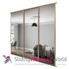 OAK & Mirror 'Classic' Sliding Wardrobe Door Kits including tracks (All sizes) 