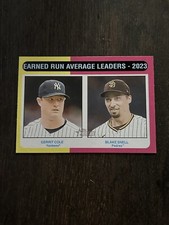 2024 Topps Heritage Gerrit Cole & Blake Snell #311 ERA League Leaders