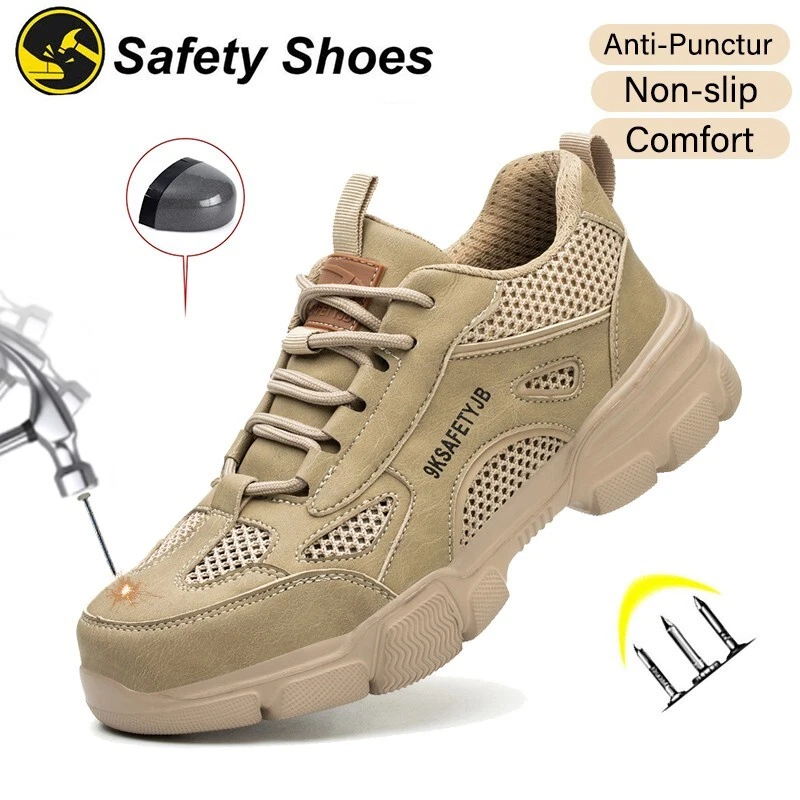 Men comfortable work boot wear resistant Roofing Shoes anti piercing shoes