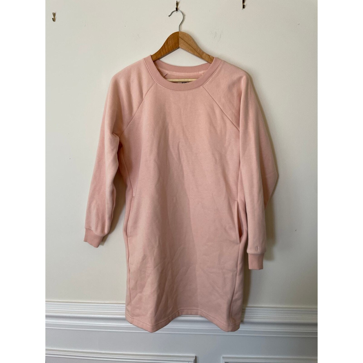 Pact Organic Cotton Fleece Sweatshirt Sweater Dress Athleisure Cozy Womens S