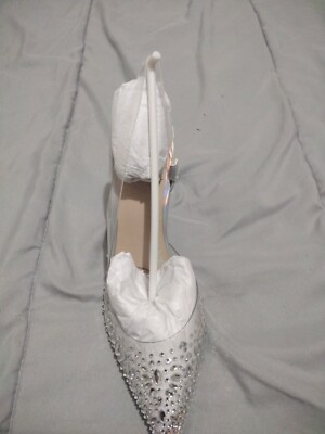 Disney X Aldo Cinderella Price ALDO Disney Mickey Minnie White Pointed Toe Stiletto Pumps Womens NIB