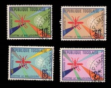 Togo, Scott 428-431, WHO, Malaria Eradication, 1962, Used