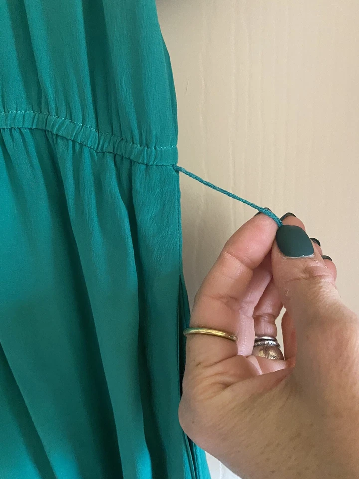 Vtg Silk Art Deco Sheath Flapper Fairycore puff sleeve midi pencil skirt dress 4 - Image 4 of 4