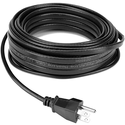 50FT Roof Snow and Gutter Deicing Cable Self Regulating Heating Cable Tape 50FT Roof Snow and Gutter Deicing Cable Self Regulating Heating Cable Tape