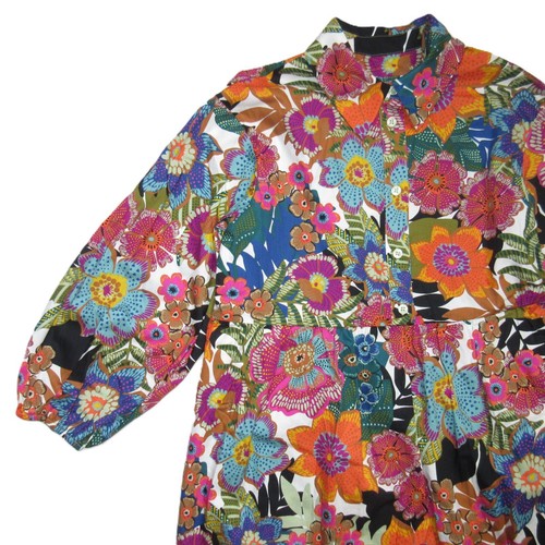 NWT Anthropologie Maeve The Bettina in Orange Floral Cotton Shirt Dress XXS - Picture 3 of 9