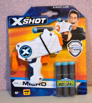 Zuru X-Shot Micro Gun Dart Blasters Toy includes 3 Foam Bullets NEW