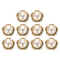 10 StüCk Goldfarbene Kunstperlen-KnöPfe 20Mm Rund FüR NäHen Basteln #19