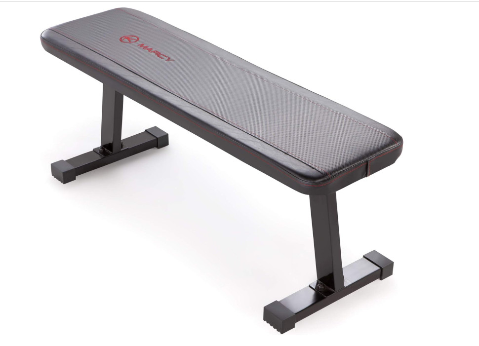 Flat Utility Weight Bench for Home Gym Weight Training and A