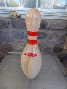 Vintage AMF Bowling Pin Trophy Morrisville Lanes League Champs PA