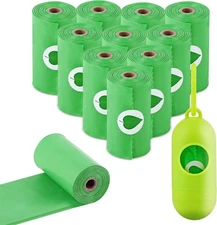 FluffyDream Dog Poop Bags with Dispenser, Pet 150 Count (Pack of 1), Green 