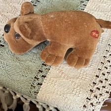 Tara Toy Corp Kennel Kuddlee Retired Brown Dog Stuffed Animal 1994 Small Plush