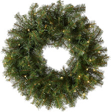 National Tree Company 24 in Pre-Lit Norwood Fir Artificial Christmas Wreath, Chr