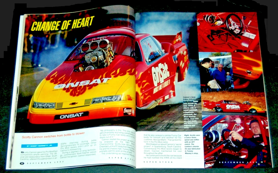 SuperStock & D I September 1992  Scotty Cannon, Tulsa Nationals/ Nitrous tech - Image 2 of 3