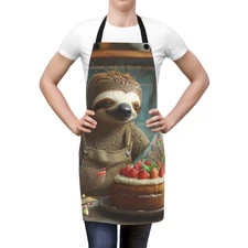 Sloth Baking Apron – Cute Chef Apron for Bakers, Sloth Lovers & Home Cooks