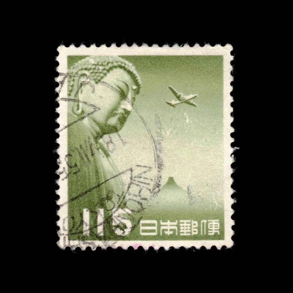 海外向けに発行された往復葉書である発行初日の1959年4月1日のスタンプ、超希少 海外向けに発行された往復葉書である発行初日の1959年4