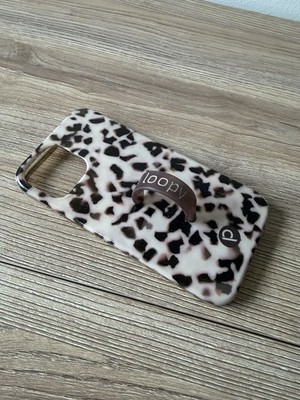 Loopy Cheetah Animal Print Grip Loop Strap Back Case for iPhone 12 Pro