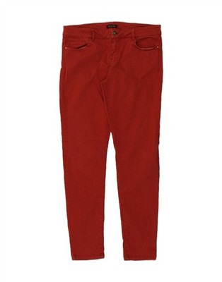 Massimo Dutti Damen Slim Jeans W32 L30 Rot AP03