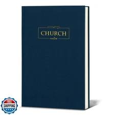 XKDOUS Church Notes Journal, Sermon Notes Christian Notebook, Linen Bible Stu