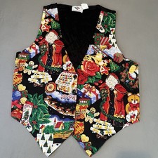 Vintage Nutcracker Brand Holiday Vest Unisex Christmas Men M  Women L 