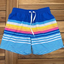 NWOT/Defect Chubbies The Newports 5.5" Swim Trunks Blue Multi Stripe Men's L
