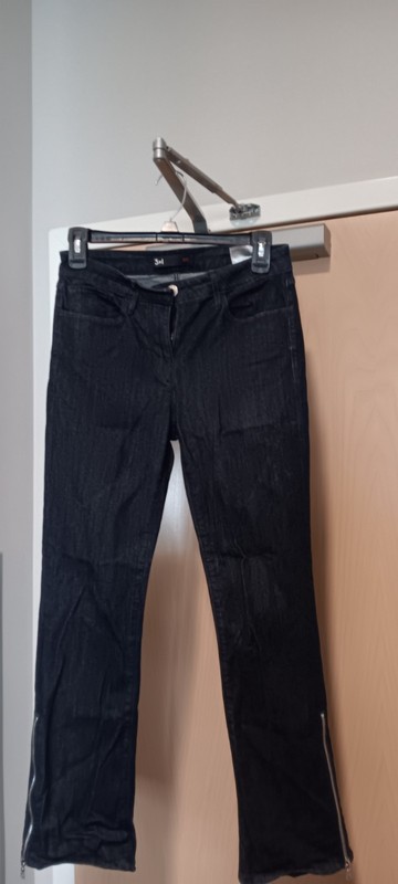 3×1 NYC JEANS Dark Indigo  BLUE  Zippers Accent cotton Spandex Pockets W25