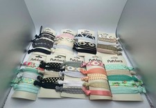 Stylish 9 Pack Set 45 Pcs Elastic Ribbon Hair Ties Bands Bracelet Accessories