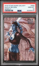 2010 STAR WARS GALAXY SER 5 #500 AAYLA SECURA PSA 10