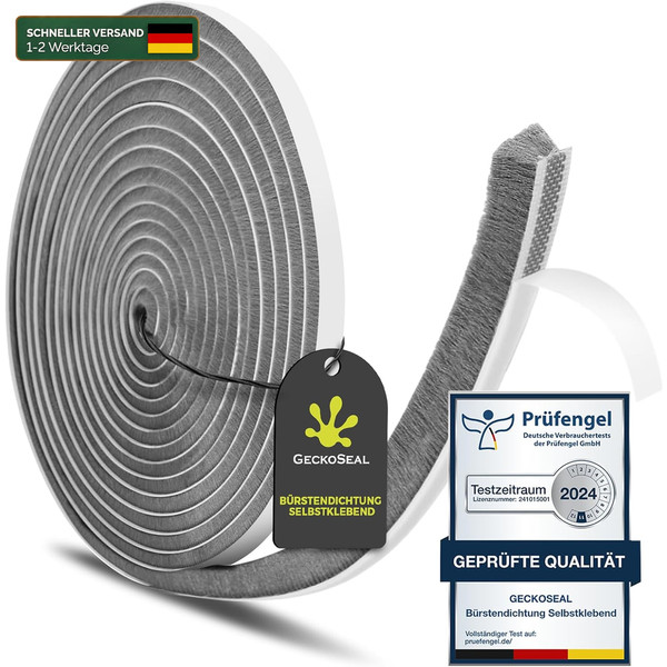 BüRstendichtung Selbstklebend 6M 9Mm X 9Mm Dichtungsschutz FüR TüRen Fenster-image