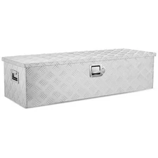 99cm x 34cm X 25.5cm Recessed Side Handle Silver Diamond Tread Aluminum Tool Box