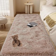 Tapis Salon Shaggy 90 x 190 cm Aspect Fourrure Moderne Tapis Décoration