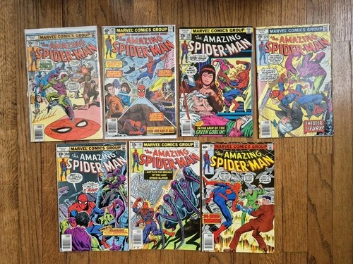 Amazing Spiderman Bronze Age Comic Lot 2nd Black Cat Green Goblin More