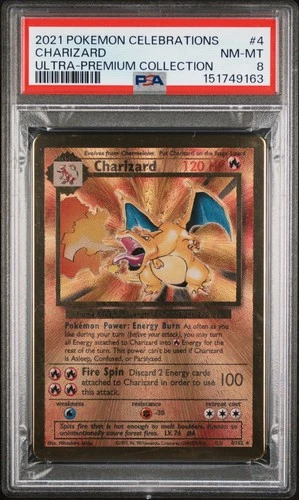 2021 POKEMON CELEBRATIONS ULTRA-PREMIUM COLLECTION #4 CHARIZARD PSA 8