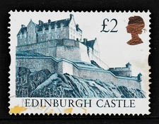 Print Error blue "Issue Q. Elizabeth - High Value Castles" UK 1992