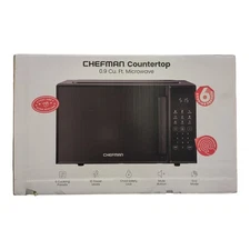 Chefman 0.9 cuft 900W Countertop Microwave Oven, 6 Preset Functions, RJ55-9-V2
